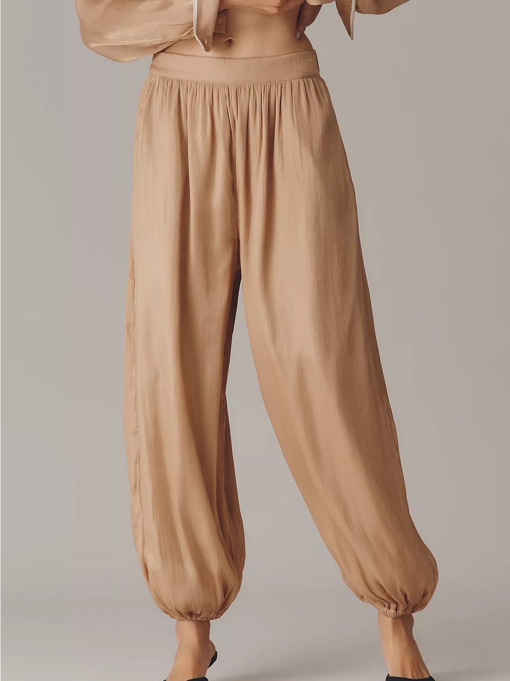 NWT! Maeve x Anthropologie Gold Shiny Metallic Balloon Lantern Genie Pants